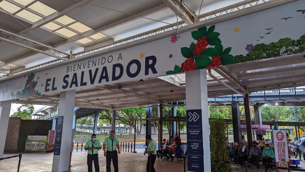 Welcome to El Salvador airport exit